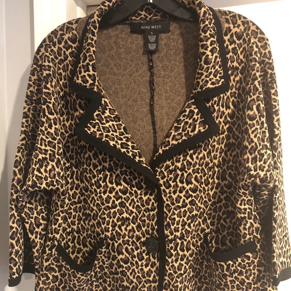 Nine West Sweaters - Nine West Leopard print cardigan
